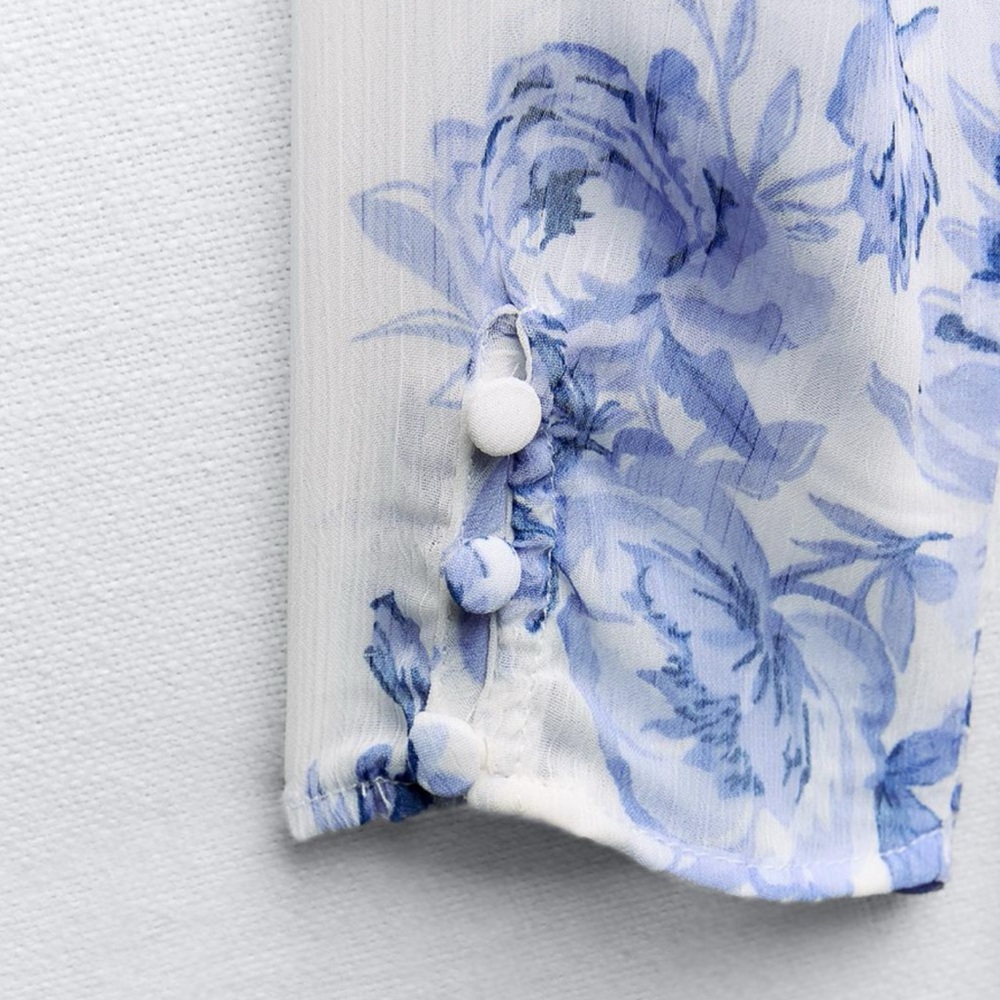 Belted Ruffle Printed Dress - Picture 5 of 5